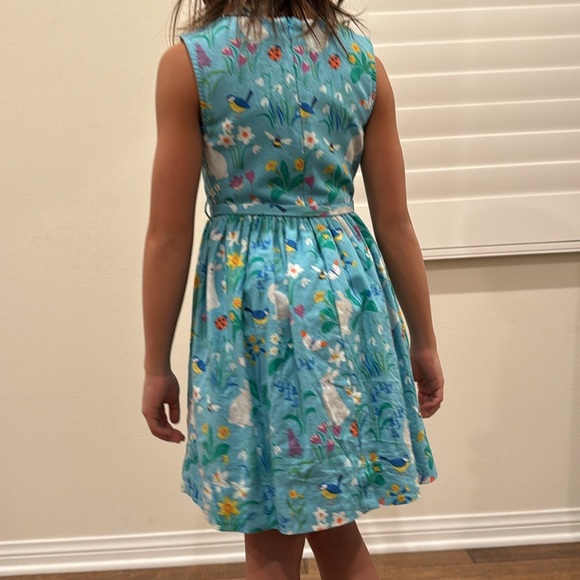 Mini Boden Blue Bunny Linen Dress Tulle Lined 6/7 - Picture 7 of 7